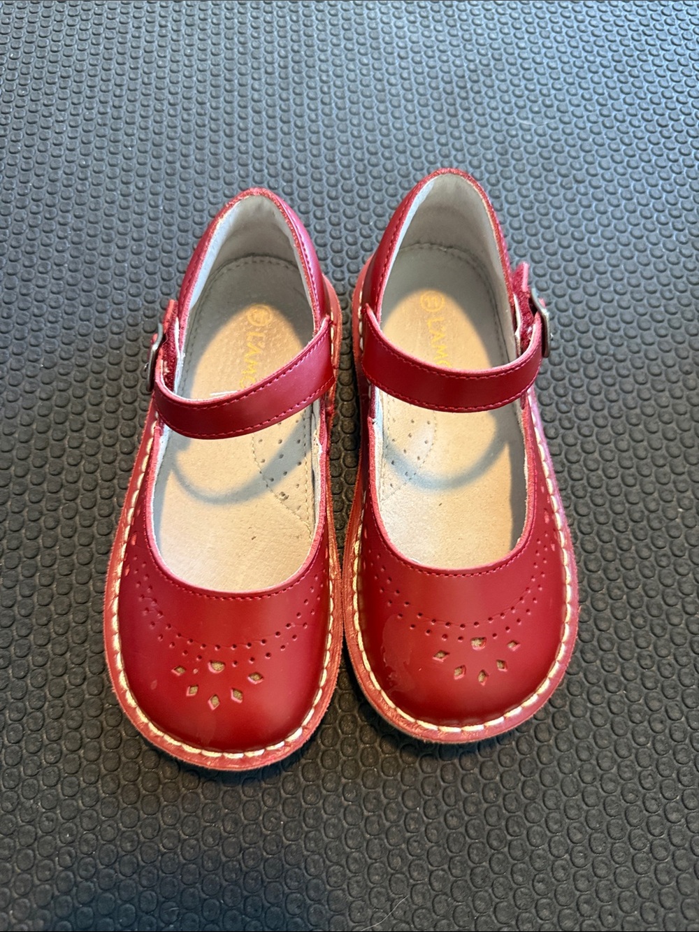 L’Amour Red Mary Jane Girls Dress Shoes